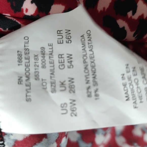 Animal Print Swim Top Underwire Size 26W - Picture 6 of 6